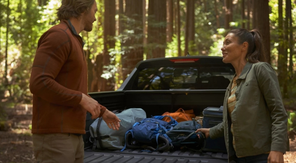 The bed of a 2025 Hyundai Santa Cruz is shown.