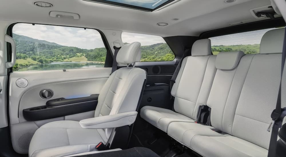 White rear interior in a 2026 Hyundai Palisade Hybrid.