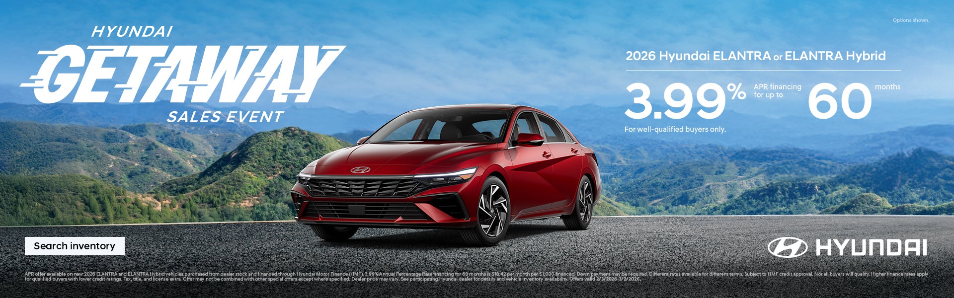 South Hyundai 2026 Getaway Sales Event Offer