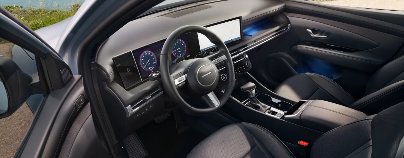 Black interior of a 2026 Hyundai Santa Cruz for sale near Oak Ridge